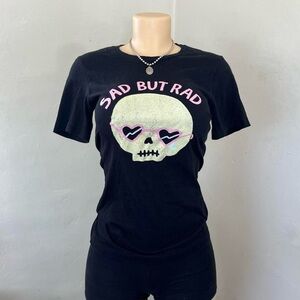 Black 'Sad But Rad' Women's Tee
